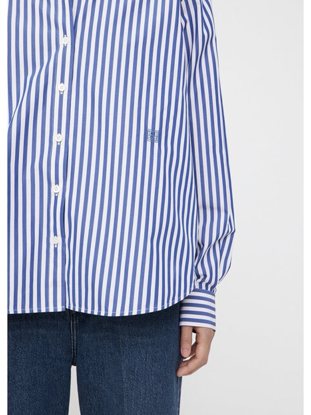 Toteme Classic Blue & White Shirt - Picture 2 of 10